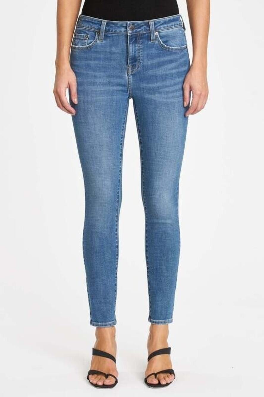 Pistola Womens Mid Rise Skinny Jeans Size 26 Blue Denim Casual Classic Fall